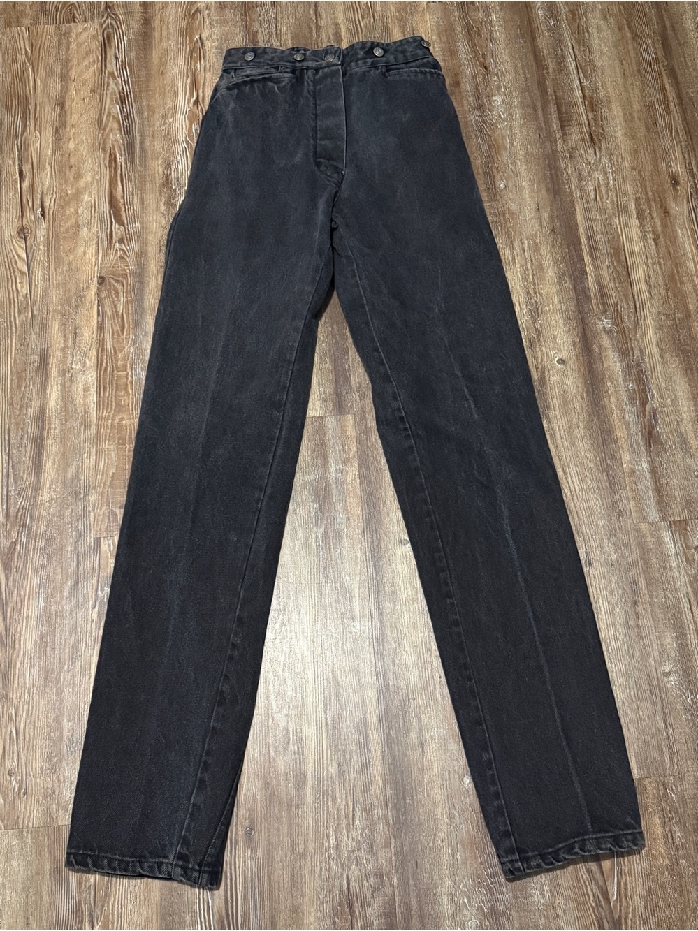 Wah Maker Straight Leg Jeans Women's 28 Black Western Fit High Rise Vintage Deni